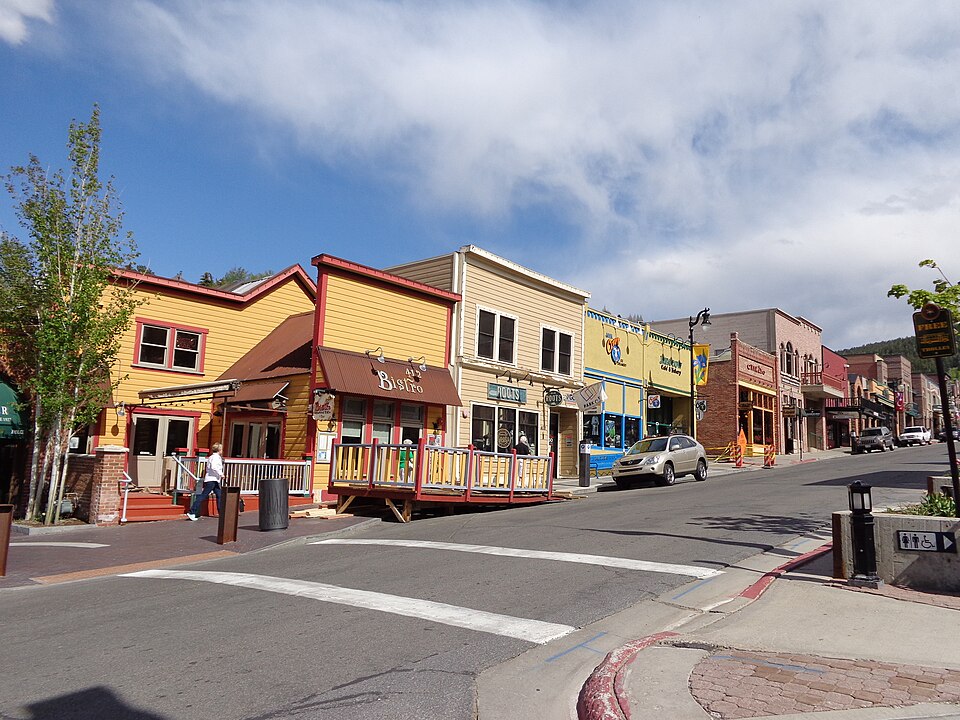 Historic Main Street storefronts in Park City, Utah