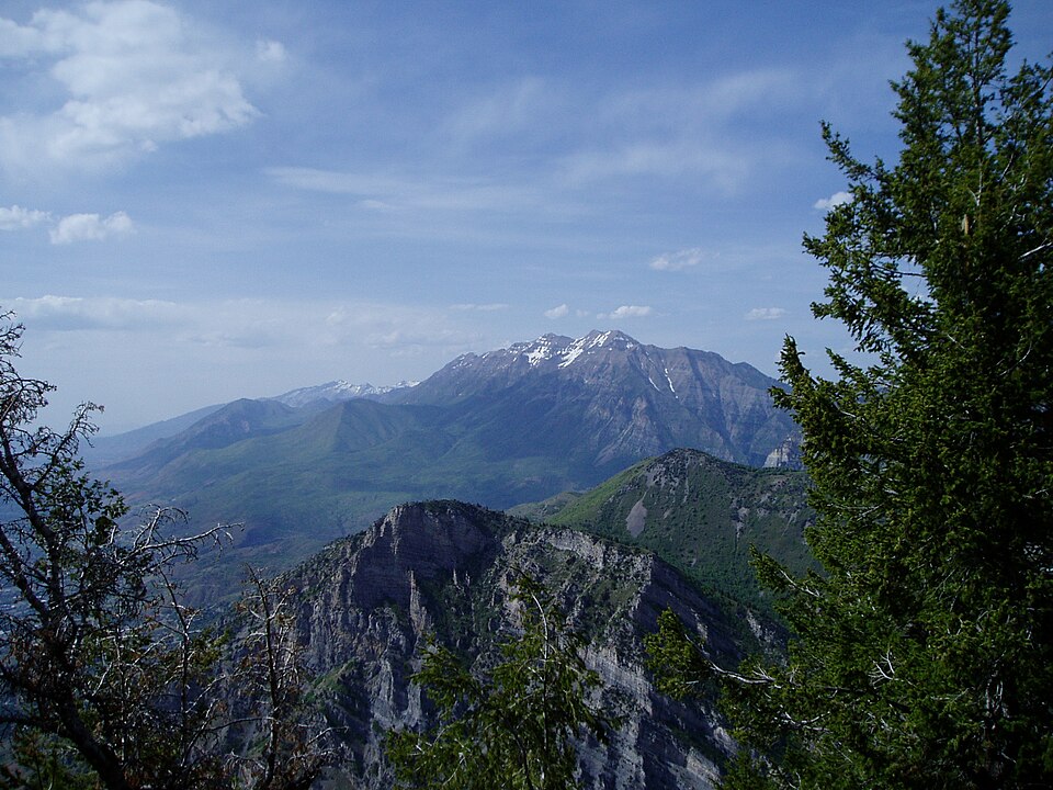 Mount Timpanogos above Utah County seen from Y Mountain